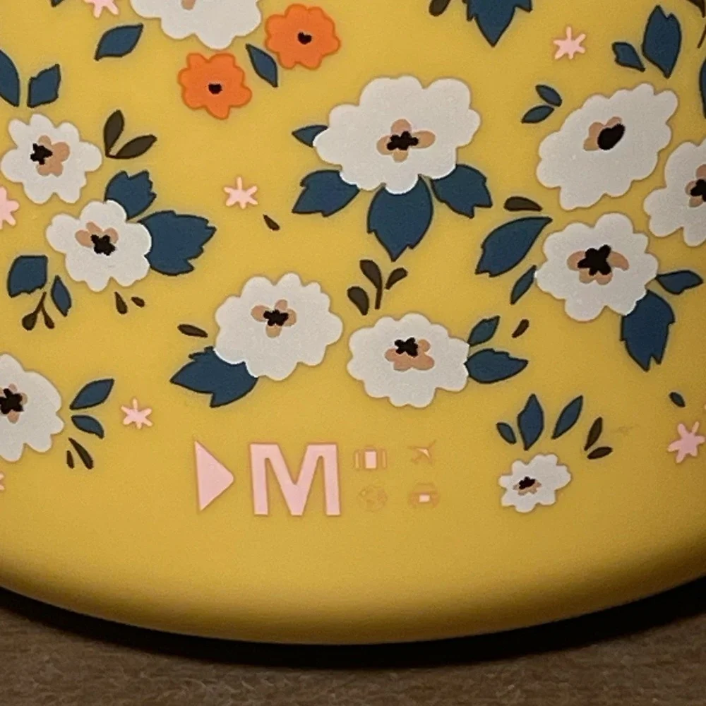 Mytagalongs  Tall‎ Floral Bento Box Snack Container 3 Compartments Yellow